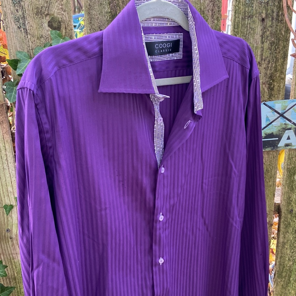 COOGI Classic longsleeved button-down NWOT pinstripe shirt